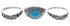 Sterling Silver And Turquoise Stackable Ring Set Size 8-1/2 UX33440