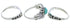 Turquoise And Sterling Silver Stackable Ring Set Size 8-1/4 UX33444