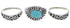 Southwest Silver Turquoise Stackable Ring Set Size 7-1/4 UX33458