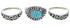 Sterling Silver And Turquoise Stackable Ring Set Size 5-3/4 UX33460