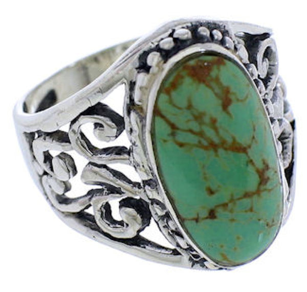 Authentic Sterling Silver And Turquoise Ring Size 5-1/4 UX33468