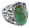 Authentic Sterling Silver And Turquoise Ring Size 5-1/4 UX33468