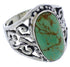 Authentic Sterling Silver And Turquoise Ring Size 5-1/4 UX33468