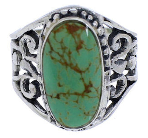 Authentic Sterling Silver And Turquoise Ring Size 5-1/4 UX33468
