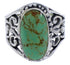 Authentic Sterling Silver And Turquoise Ring Size 5-1/4 UX33468