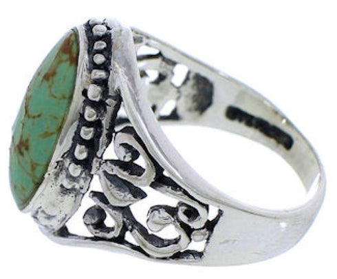 Authentic Sterling Silver And Turquoise Ring Size 5-1/4 UX33468