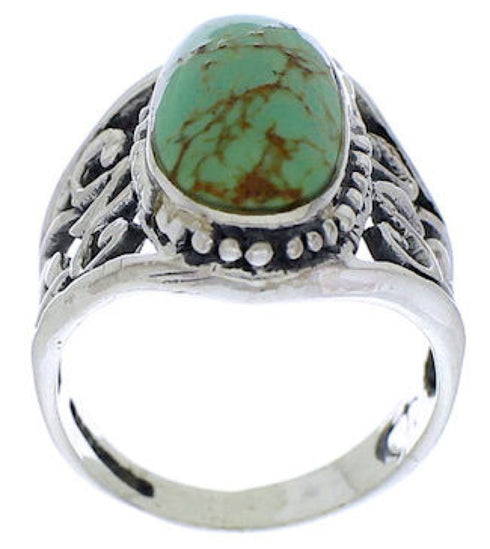 Authentic Sterling Silver And Turquoise Ring Size 5-1/4 UX33468