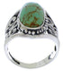 Authentic Sterling Silver And Turquoise Ring Size 5-1/4 UX33468