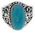 Turquoise Jewelry Authentic Sterling Silver Ring Size 4-3/4 UX33511