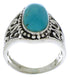 Turquoise Jewelry Authentic Sterling Silver Ring Size 4-3/4 UX33511