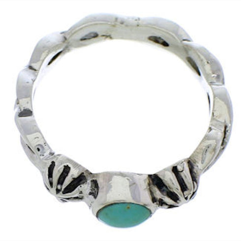 Sterling Silver And Turquoise Jewelry Ring Size 5-1/2 UX33539