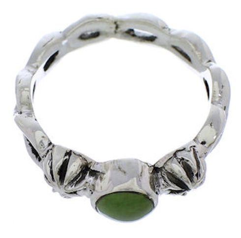 Genuine Sterling Silver Turquoise Southwestern Ring Size 6-1/4 UX33546