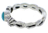 Genuine Sterling Silver And Turquoise Jewelry Ring Size 6-3/4 UX33584