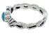 Southwestern Sterling Silver Turquoise Ring Size 5-3/4 YX81420