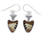 Tiger Eye And Multicolor Silver Arrowhead Earrings EX32705
