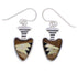 Tiger Eye And Multicolor Silver Arrowhead Earrings EX32705
