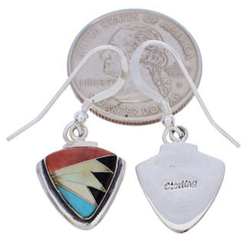Southwestern Multicolor Inlay Earrings EX32718