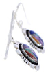 Genuine Sterling Silver And Multicolor Earrings EX32738