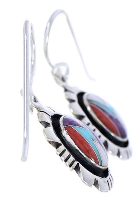 Southwestern Multicolor Inlay Earrings EX32747