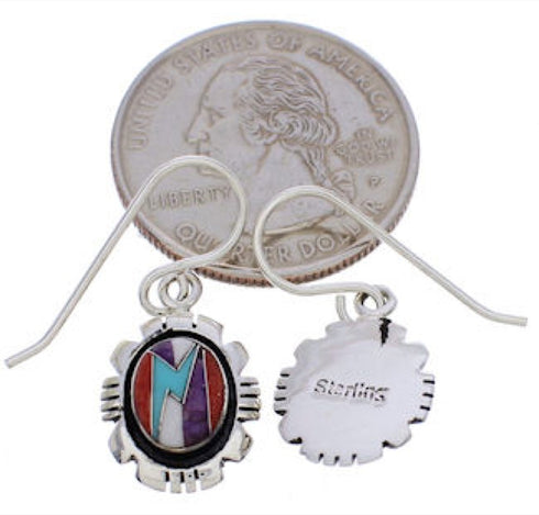 Southwestern Multicolor Inlay Earrings EX32747