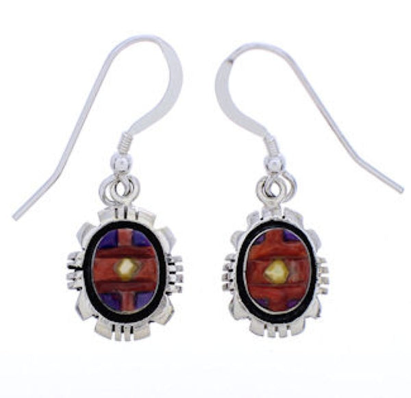 Southwest Jewelry Multicolor Inlay Earrings EX32750