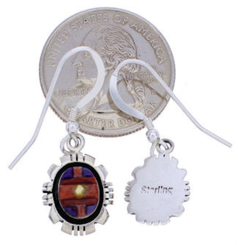 Southwest Jewelry Multicolor Inlay Earrings EX32750