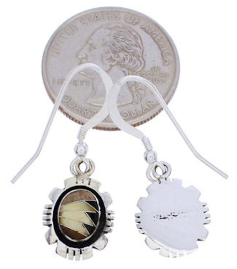 Tiger Eye And Multicolor Inlay Silver Earrings EX32759