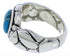 Genuine Sterling Silver Turquoise Inlay Ring Size 6-1/4 WX39042