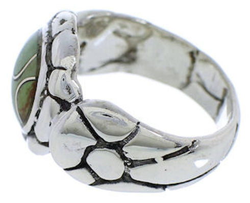 Authentic Sterling Silver Turquoise Inlay Ring Size 5-3/4 WX39048