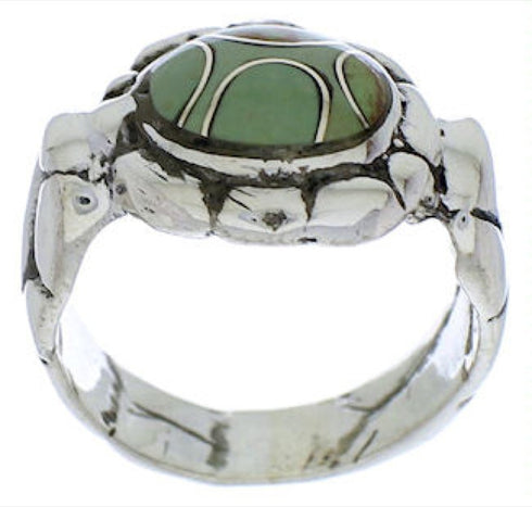 Authentic Sterling Silver Turquoise Ring Size 7-3/4 WX39050