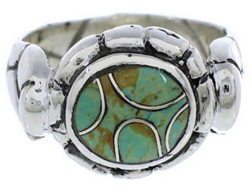 Sterling Silver Southwest Turquoise Ring Size 8-1/4 WX39308