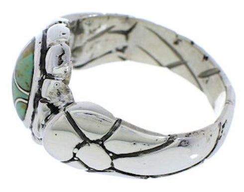 Sterling Silver Southwest Turquoise Ring Size 8-1/4 WX39308