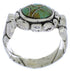 Sterling Silver Southwest Turquoise Ring Size 8-1/4 WX39308