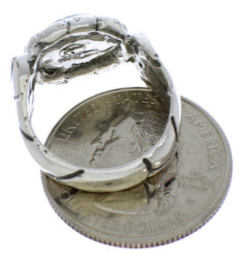 Genuine Sterling Silver Turquoise Jewelry Ring Size 8-1/4 WX39354