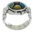 Sterling Silver Multicolor Inlay Ring Size 5-1/4 WX39506