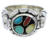 Multicolor Inlay Sterling Silver Ring Size 8 WX39509