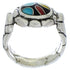 Multicolor Inlay Sterling Silver Ring Size 8 WX39509
