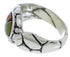 Authentic Sterling Silver Multicolor Inlay Ring Size 6-3/4 WX39514
