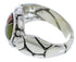 Multicolor Inlay Authentic Sterling Silver Ring Size 7-1/4 WX39511