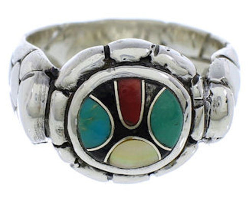 Multicolor Authentic Sterling Silver Ring Size 8-1/4 WX39523