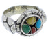 Authentic Sterling Silver Multicolor Jewelry Ring Size 5-1/2 WX39551