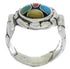 Authentic Sterling Silver Multicolor Jewelry Ring Size 7-1/4 WX39539