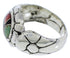 Southwestern Sterling Silver Multicolor Ring Size 8-1/2 WX39566