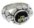Sterling Silver Multicolor Native American Design Ring Size 5 WX39707