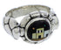 Multicolor Native American Design Sterling Silver Ring Size 6 WX39705