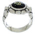Native American Design Multicolor Silver Ring Size 7-1/4 WX39714