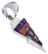 Multicolor Inlay Silver Jewelry Pendant PX30562