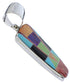 Sterling Silver Southwestern Jewelry Multicolor Inlay Pendant PX30574