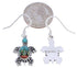 Multicolor Native American Village Design Turtle Earrings EX32307