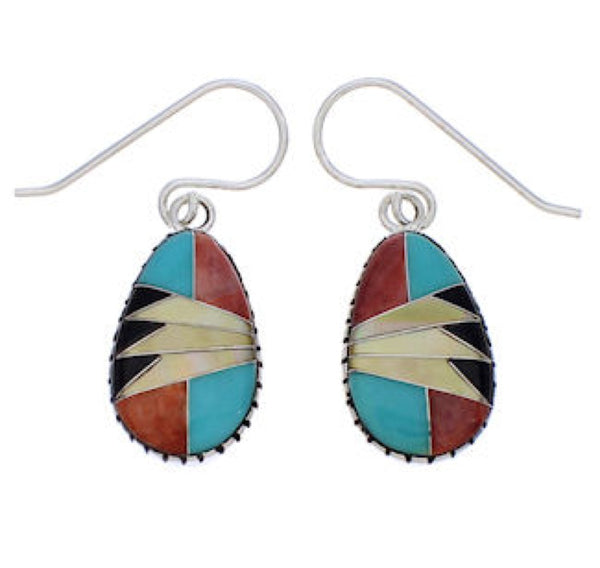 Multicolor And Genuine Sterling Silver Earrings EX32336